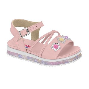 Sandália Infantil Menina Molekinha Turim Milano-Rosa