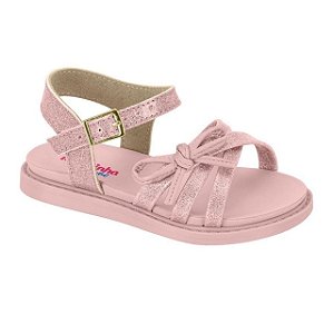 Sandália Infantil Menina Molekinha London Milano- Rosa/Rosa