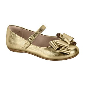 Sapatilha Infantil menina Molekinha Metalizado Premium- Dourado