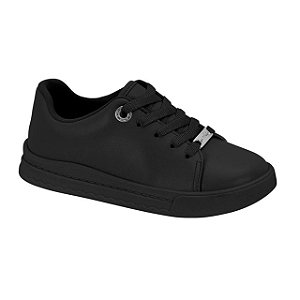 Tênis Infantil Menina Molekinha Napa Turim- Preto/Preto