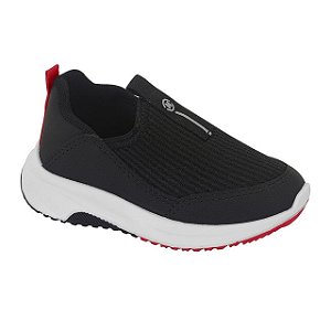 Tênis Infantil Menino Molekinho Tecido Michigan- Preto/ Vermelho