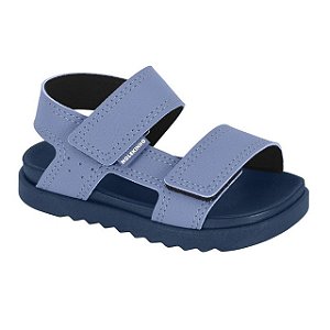 Sandália Infantil Menino Molekinho Napa Rustico Neo- Azul Denim/ Preto