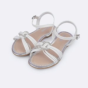 Sandália Infantil Menina Pampili Cherrie- Branco