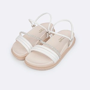 Sandália Infantil Menina Pampili Olivia- Branco