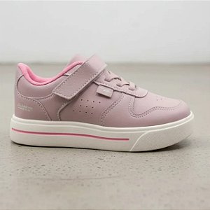 Tênis Infantil Menina Adrun Slim- Nude/ Rosa Chiclete