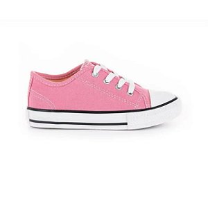 Tênis Infantil Menina Diversão Canvas Low- Rosa Chiclete