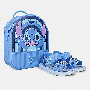 Sandália Infantil Disney Stitch Mochila- Azul Claro/ Azul