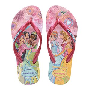 Chinelo Infantil Menina Havaianas Slim Princess- Rosa Glow