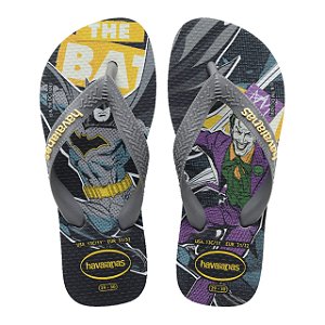 Chinelo Infantil Menino Havaianas Heróis- Cinza Aço