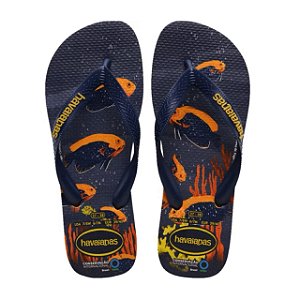 Chinelo Infantil Menino Havaianas Conservação- Marinho/ Amarelo Pop