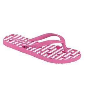 Chinelo Infantil Menina Molekinha Coração- Rosa/Branco/ Pink