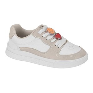 Tênis Infantil Menina Molekinha Turim- Branco/Cinza