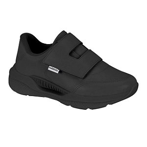 Tênis Infantil Menina Molekinha Napa Turim- Preto/Preto