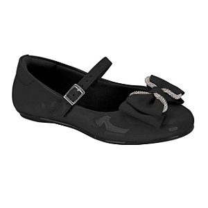Sapatilha Infantil Molekinha Verniz Premium Laço- Preto