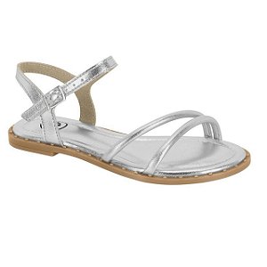 Sandália Infantil Menina Metal Premium TR- Prata