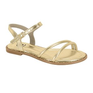 Sandália Infantil Menina Metal Premium TR- Dourado