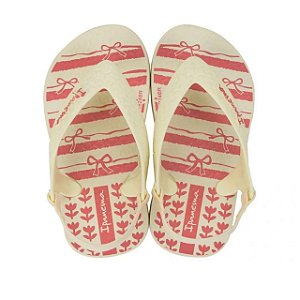 Chinelo Infantil Menina Ipanema Classic Baby- Bege/ Amarelo