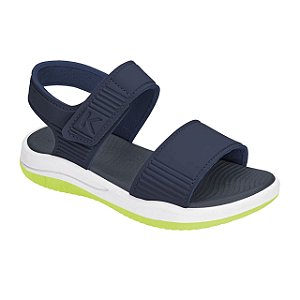 Sandália Infantil Menino Kidy Fly- Marinho/ Amarelo Neon