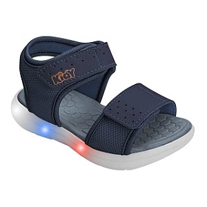 Sandália Infantil Menino Kidy Flex Led- Marinho