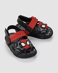 Sandália Infantil Menino Homem Aranha United- Preto/Vermelho