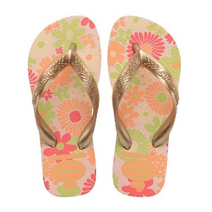 Chinelo Infantil Menina Havaianas Kids Flores- Rosa Ballet
