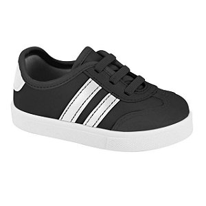Tênis Infantil Molekinha Napa Turim - Preto/ Branco