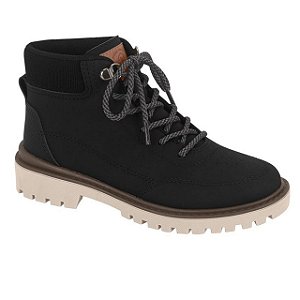 Bota Coturno Infantil Menino Molekinho Napa Moscou Riscado- Preto