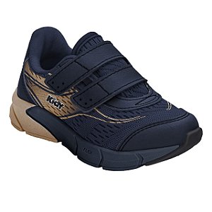 Tênis Infantil Menino Kidy Energy Baby-  Marinho/ Dourado