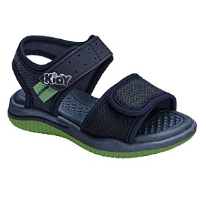 Sandália Infantil Menino Kidy Fly Baby- Marinho/ Verde