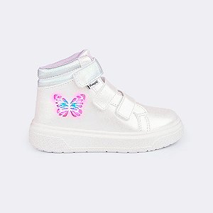 Tênis Infantil Menina Pampili XP24 Led- Branco