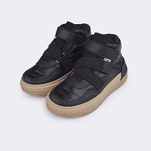 Tênis Infantil Menina Pampili XP24- Preto/ Creme
