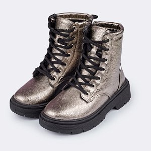 Bota Coturno Infantil Menina Pampili Duda- Grafite