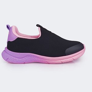 Tênis Infantil Menina Pampili Mini Soft- Preto Colorido