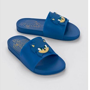 Chinelo Infantil Slide Menino Sonic View/ Azul/ Azul