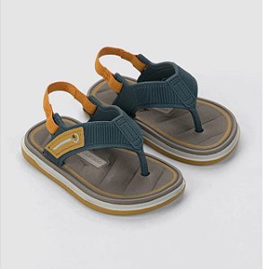 Chinelo Infantil Menino Cartago Malaga Sport- Cinza/ Azul/ Amarelo