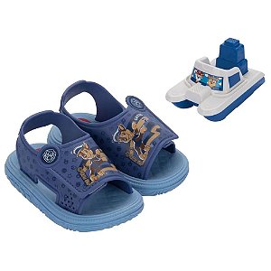 Sandália Infantil Menino Patrulha Canina Boat- Azul/ Azul