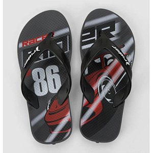 Chinelo Infantil Menino Rider Street Joy - Cinza/ Preto/ Vermelho