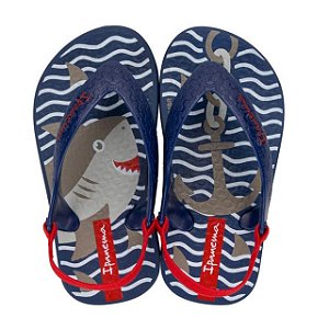 Chinelo Infantil Menino Ipanema Baby- Azul Escuro/ Vermelho
