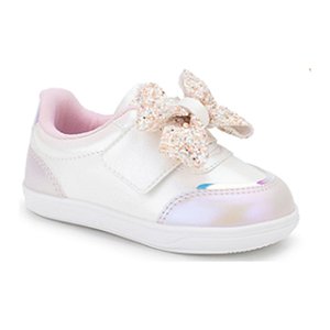Tênis  Infantil Menina Mini Sua Cia- Perolizado/ Branco/ Rosa