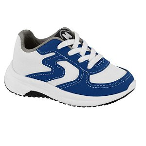 Tênis Infantil Menino Molekinho Floter Rustico- Branco/ Azul