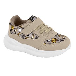 Tênis Infantil Menino Molekinho Animais Floter- Multi Areia- Areia