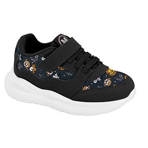 Tênis Infantil Menino Molekinho Animais-Multi Grafite/ Preto