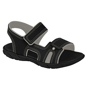 Sandália Infantil Menino Molekinho Floter Rustico- Preto/ Preto