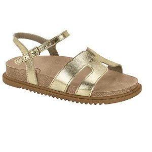 Sandália Infantil Menina Metalizado Premium- Dourado