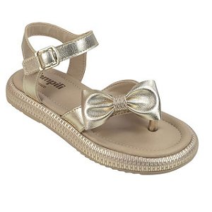 Sandália Infantil Menina Pampili Cora- Dourado