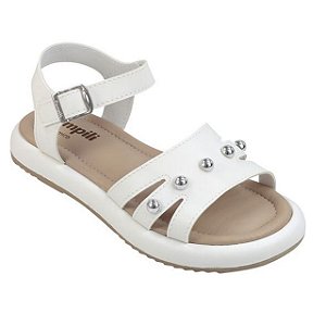 Sandália Infantil Menina Pampili Cora- Branco
