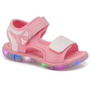 Sandália Infantil Menina Led Klin- Rosa/ Tie Dye