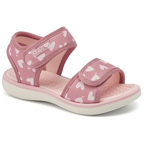 Sandália Infantil Menina Klin Jujuba- Rosa Astral/ Rosa Claro