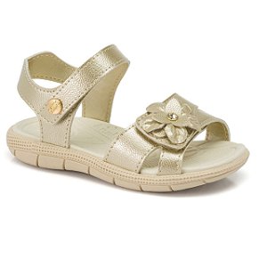 Sandália Infantil Menina Klin Tic Tac- Dourado