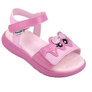 Sandália Infantil Menina Pampili Bia- Rosa Danone/ Rosa Fruit